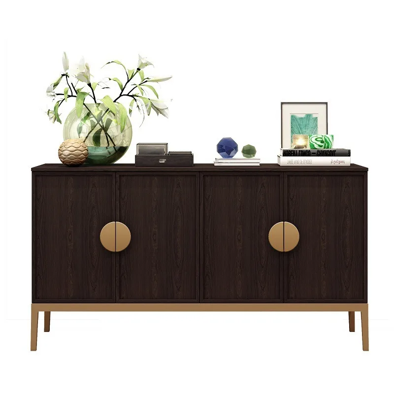 New Chinese-style solid wood entrance table decoration table, modern simple partition dining side,  shoe cabinet