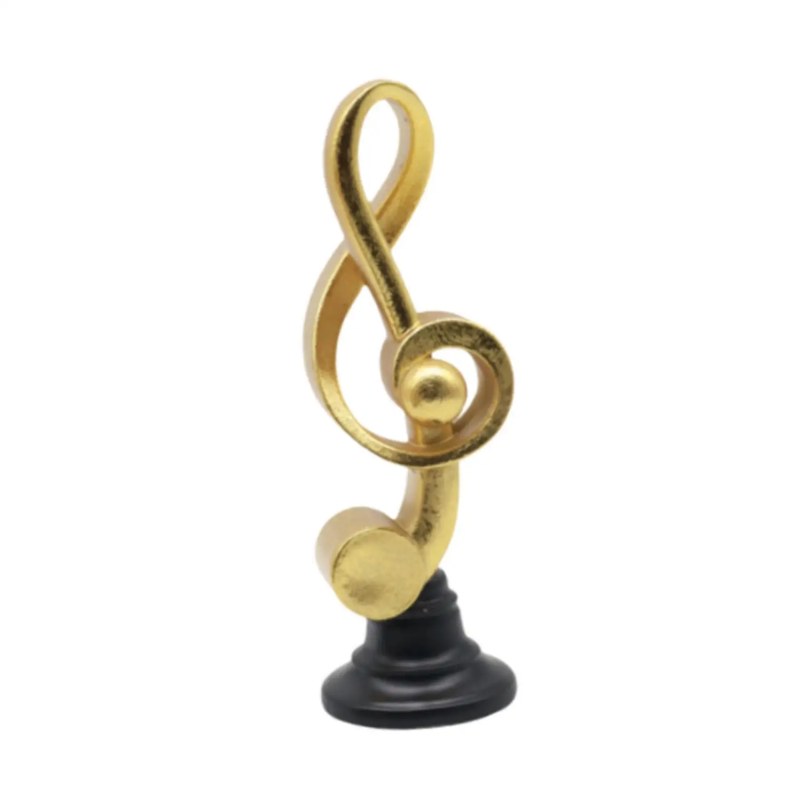 Music Note Sculpture Decorative Figurine Creative Art Crafts Musical Decor Music Note Figurine Desktop Ornament for Cabinet