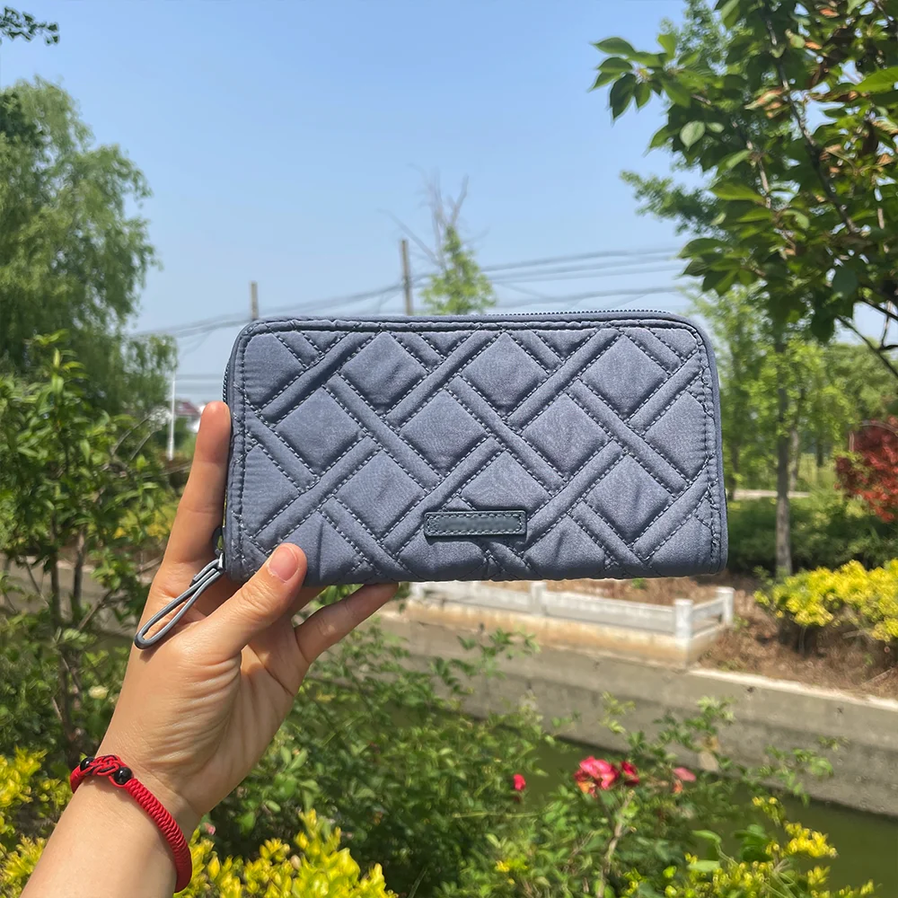 vbSimple eco-friendly cotton purse women cotton print wallet card holder wallet women storage money bag clutch