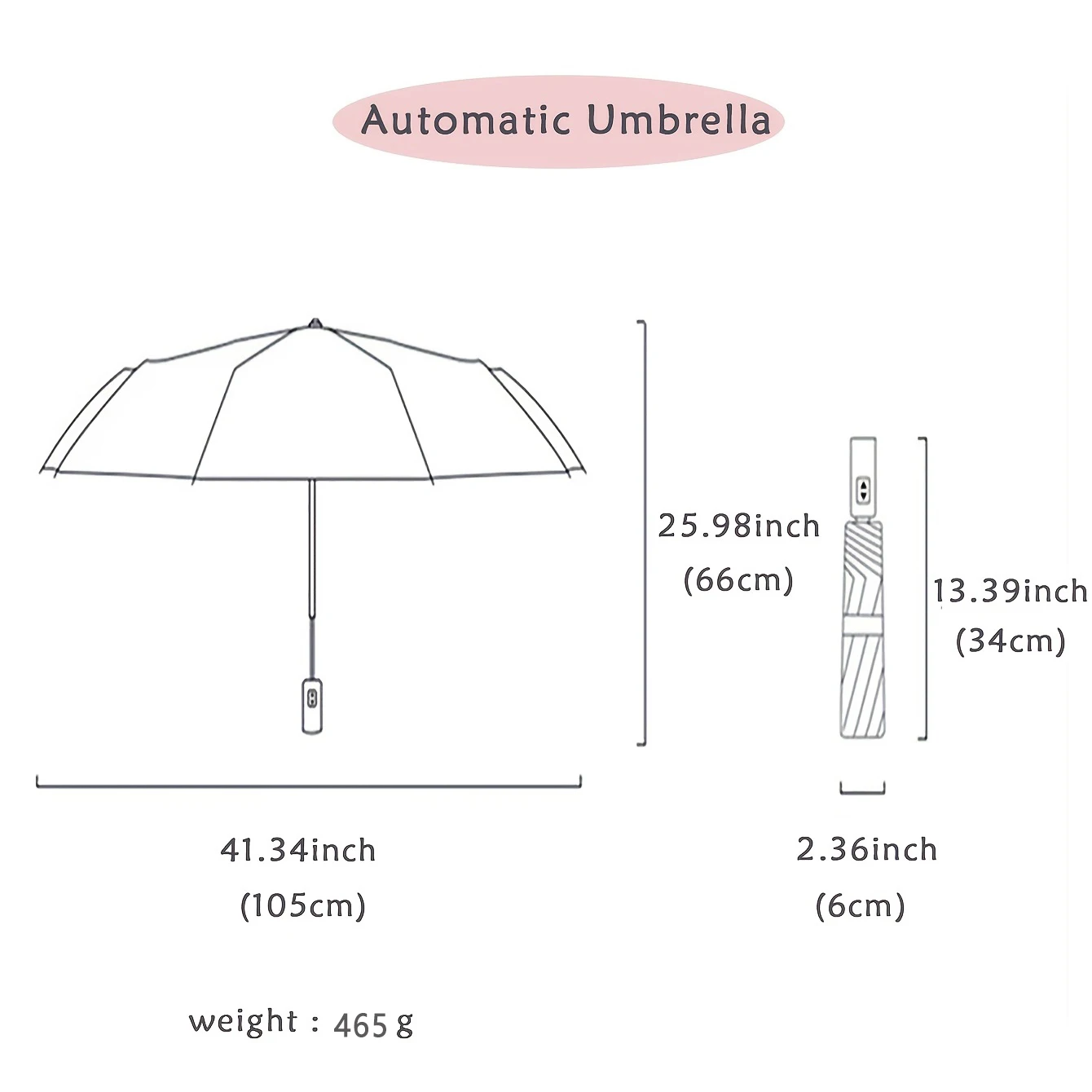 24-Bone Automatic Folding Large High-quality Umbrella And Strong Umbrella Family Entertainment Outdoor