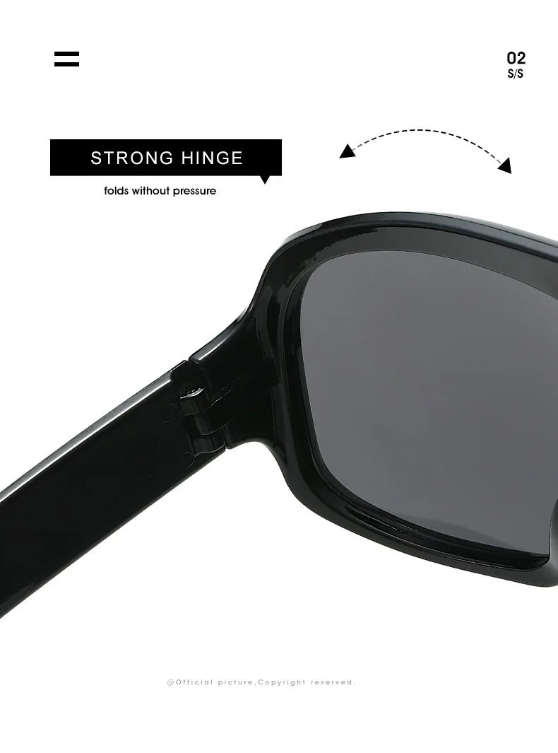 Retro Großen Rahmen Frauen Quadrat Sonnenbrille Marke Schwarz Runde Gradienten Coole Männer Sonnenbrille Ein Stück Designer Pilot Sonnenbrille – Detail 11