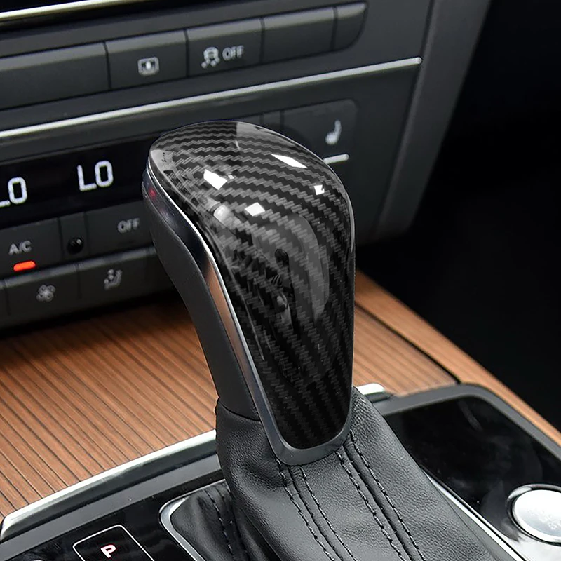 

Автомобильная консоль, ручка переключения передач, наклейка на головку для Audi A6 A7 2016-2018, отделка из углеродного волокна, авто аксессуары для интерьера