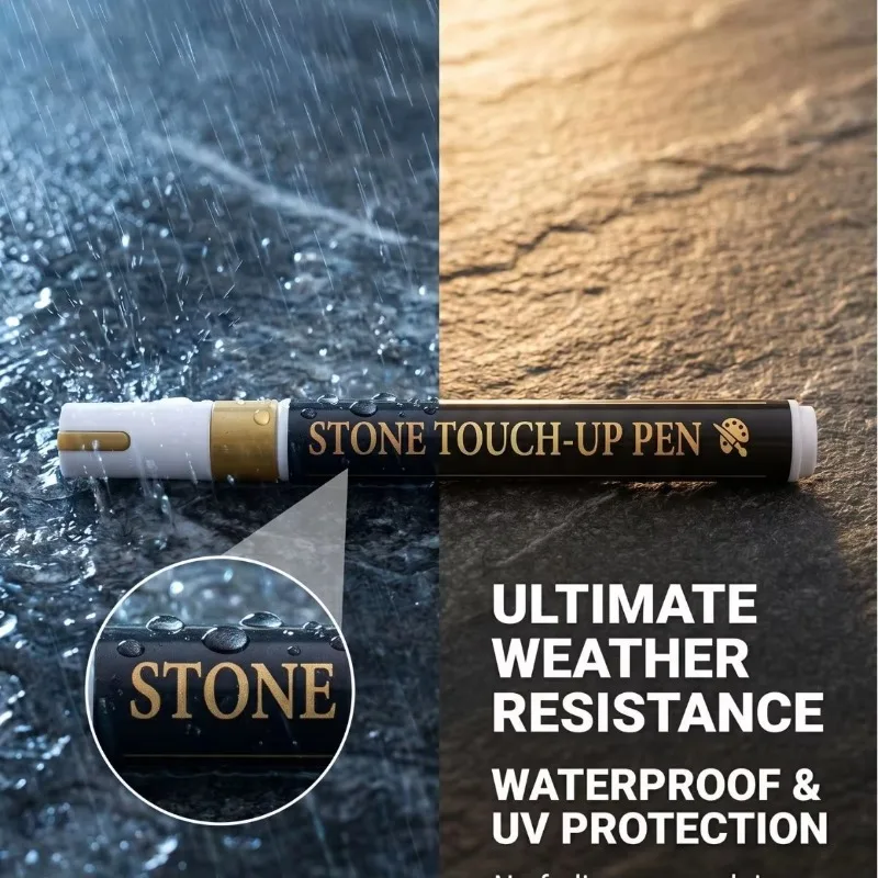 Tombstone Touch-up Marker Waterproof Fade-proof 3mm Tip Large Capacity for Granite Marble Stone Grave Inscription Retouching