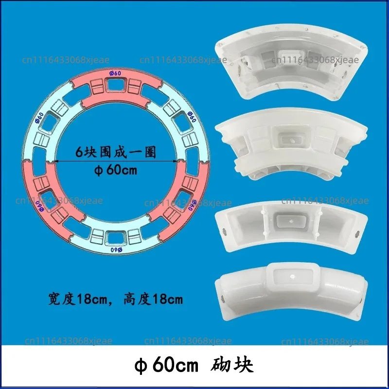 Well Mold Ground Circular Concrete Block Brick Plastic Mold Inspection Well Wall Circular Concrete Well Wall Module Box
