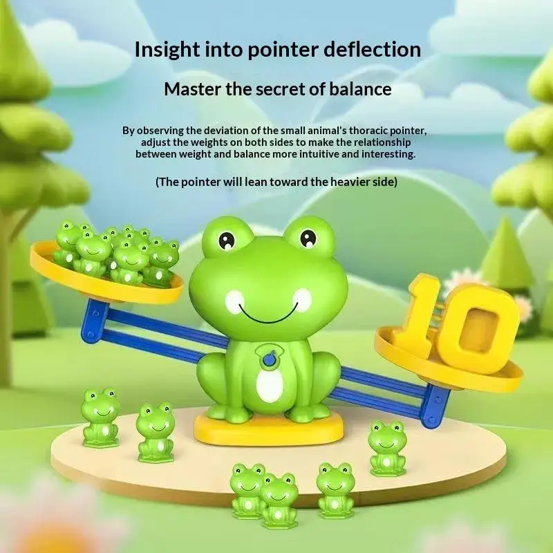 Mathematical Intelligence Math Toys Funny Frog Scale Children's Early Education Toys Addition Subtraction Balance Enlightenment