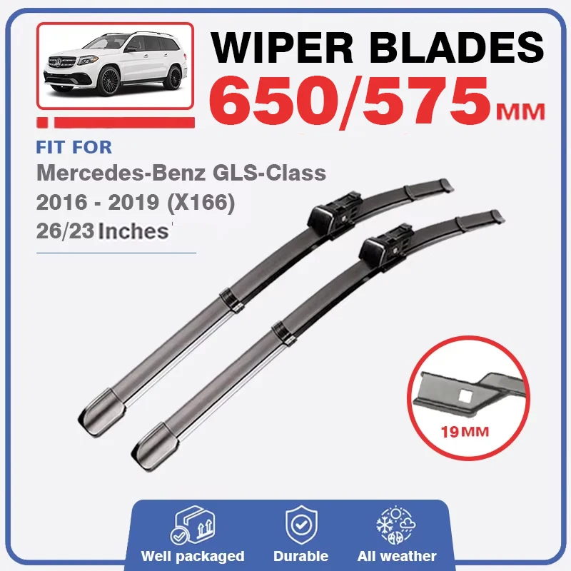 For Mercedes Benz GLS Class X166 2016 2017 2018 2019 Front Rear Windscreen Wiper Blades Accessories GLS450 GLS550 GLS350d 63 AMG