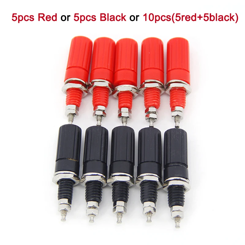 4mm M3*45 Banana Binding Post Socket Terminal Audio Speaker Connector 4mm Plug Test Probe Amplifier Jack Conversion Adapter