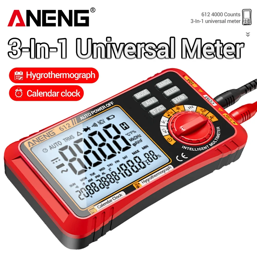 

ANENG Professional Digital Multimeters 2 in1 AC/DC Current Voltage Capacitance Measurement Multimetro Test Tools 612