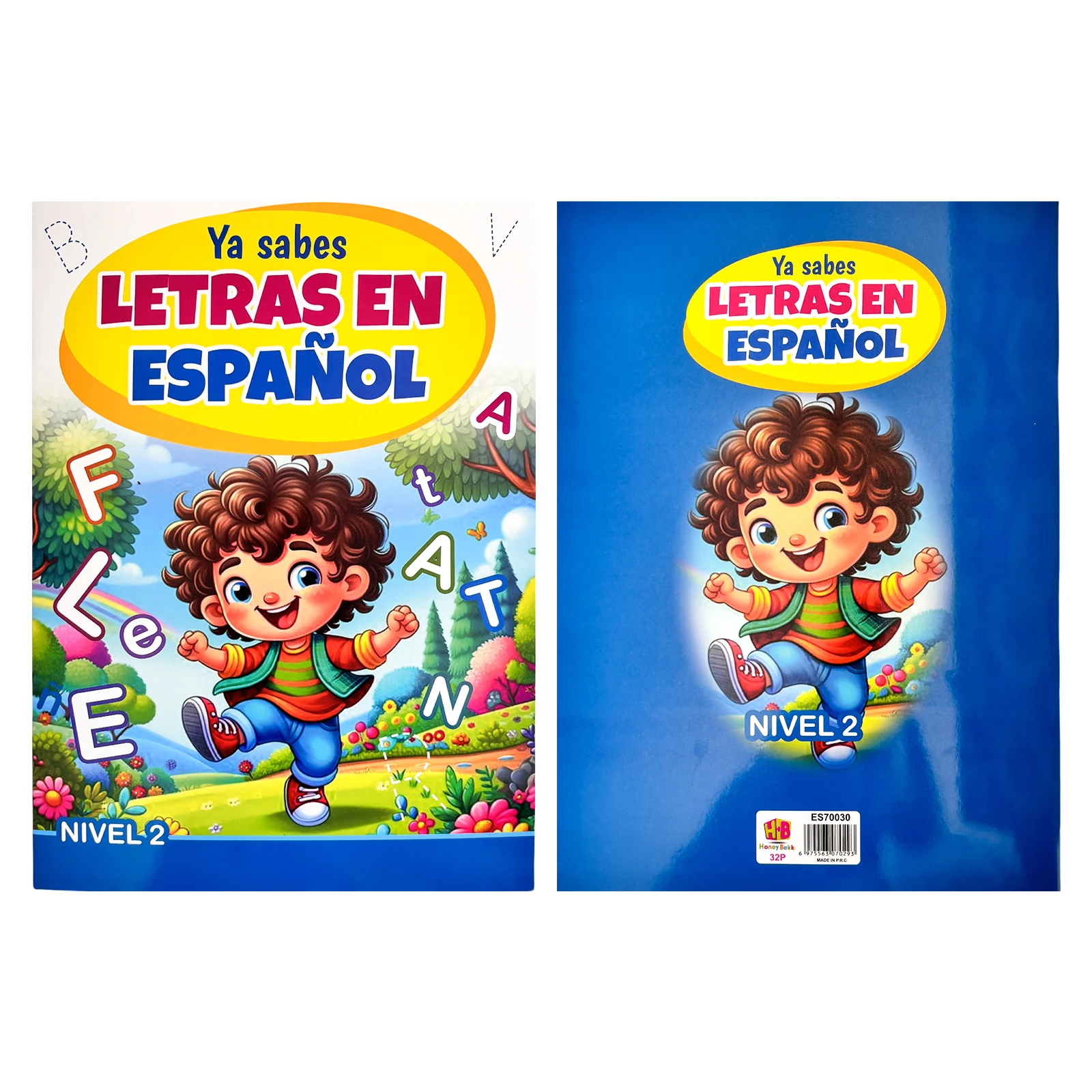 Alphabet Kids' Spanish Alphabet Phonics Learning Book Copybook Addition and Subtraction Algorithm Homework Vacation Homework