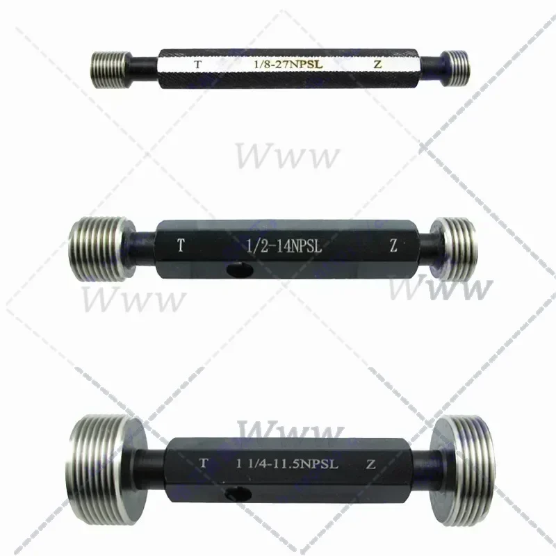 

NPSL1 NPSL1 1/4 NPSL1 1/2 NPSL2 NPSL2 1/2 American system pipe thread plug gauge screw plain gage go nogo