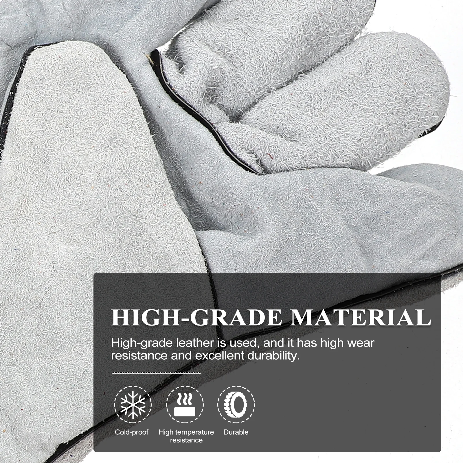 

1Pair 14Inch Premium Welding Gloves Double Layer Breathable Design Machine Washable for Heavy Duty Industrial Use