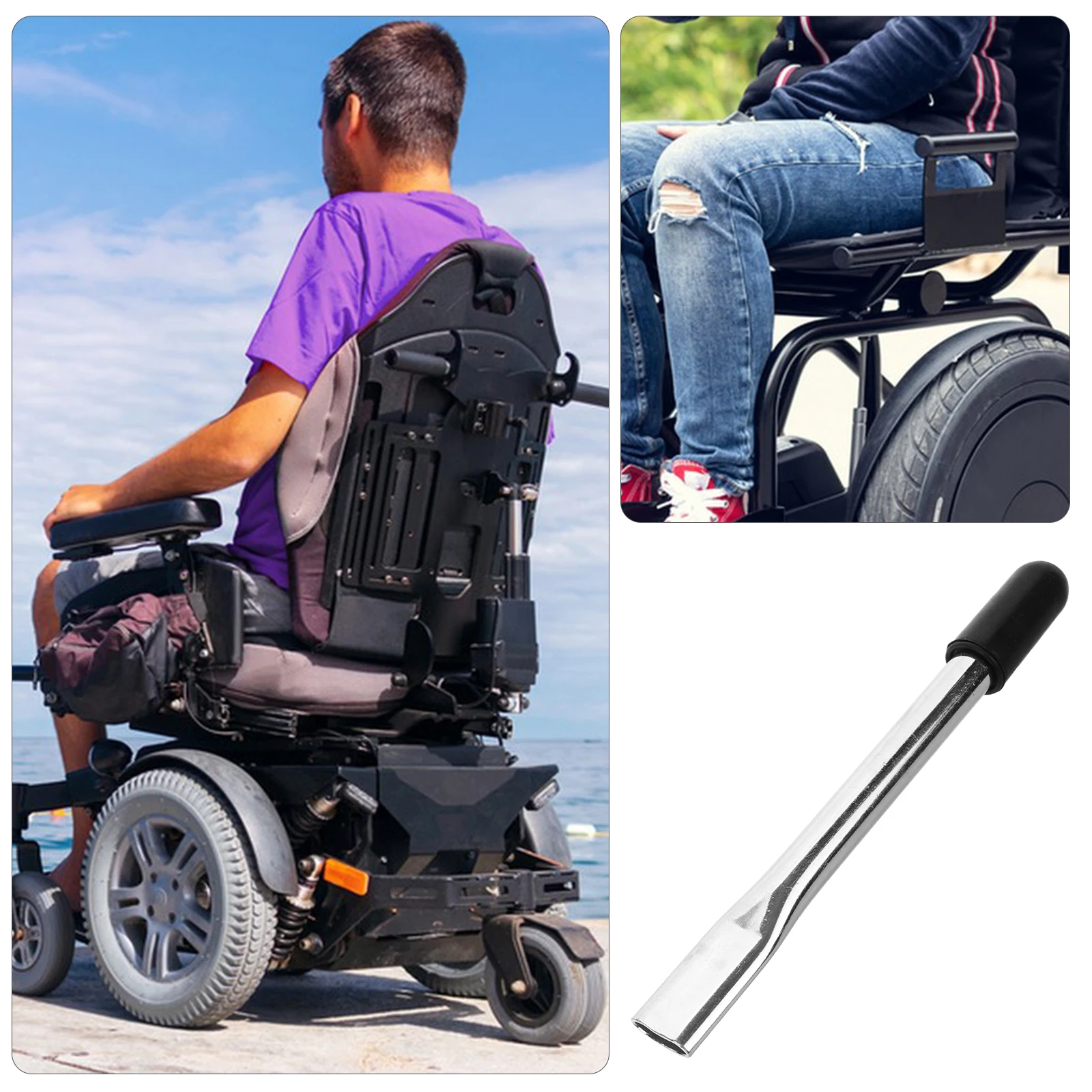 

Brake Extension Lever Wheelchair Stainless Steel Replacement Parts Enhances Safety Control Compatible s Walking Aid