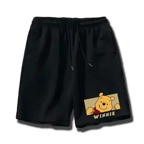 Disney retro Pooh Tigger Donald Duck Mickey Mouse trend breathable shorts loose fashion five-point pants