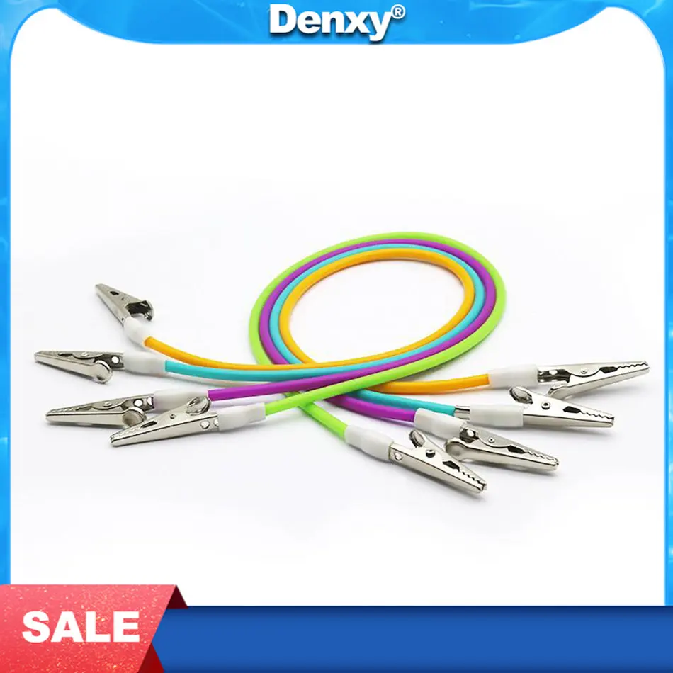 

Denxy 5pcs Dental Bib Clips Autoclavable Flexible Chain Napkin Holder Baby Silicone Patient Clip For Dentist Lab