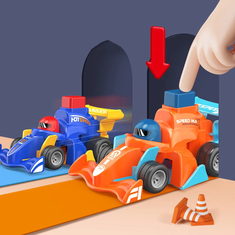 Children's Cartoon Press Inertia Kart Car Toy Pull Back Racing Car Baby Puzzle Sliding Toy Child Boy Girl 1-3 Year Old Gift