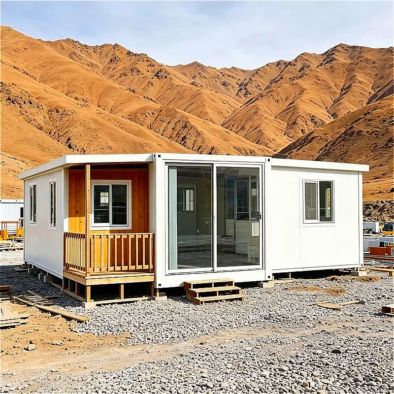 Customized Movable Container House Fold Out Steel Structure Wind Resistant Prefab Dwelling Mining Camp Exploration Base Housing