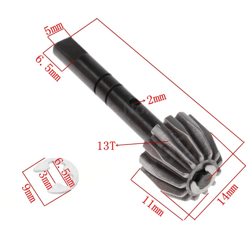 Genuine 03015 13T Drive Gear Shaft+E-Clips RC HSP Spare Parts 1/10 Scale Models RC Car 4WD Electric Drift Car Truck Buggy