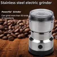Household small bean grinder coffee grinder powder grinder electric grinder ultrafine grain stainless steel portable grinder