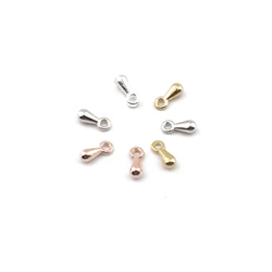 200Pcs/Lot 3*7.5mm CCB Water Drops DIY End Beads For Extension Tails Chain Droplets Charms Beads For Jewelry Making Supplies