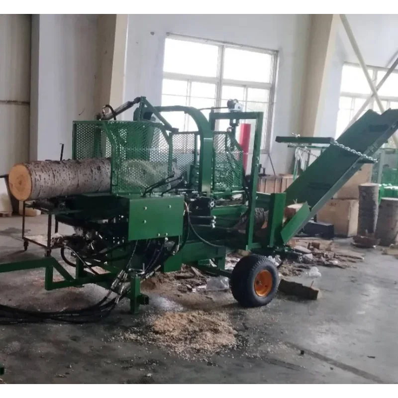 YG Manufacturer 35 Ton Fire Wood Splitter Full Hydraulic Firewood Splitter Saw Operate All Accessories E-start EPA Approved