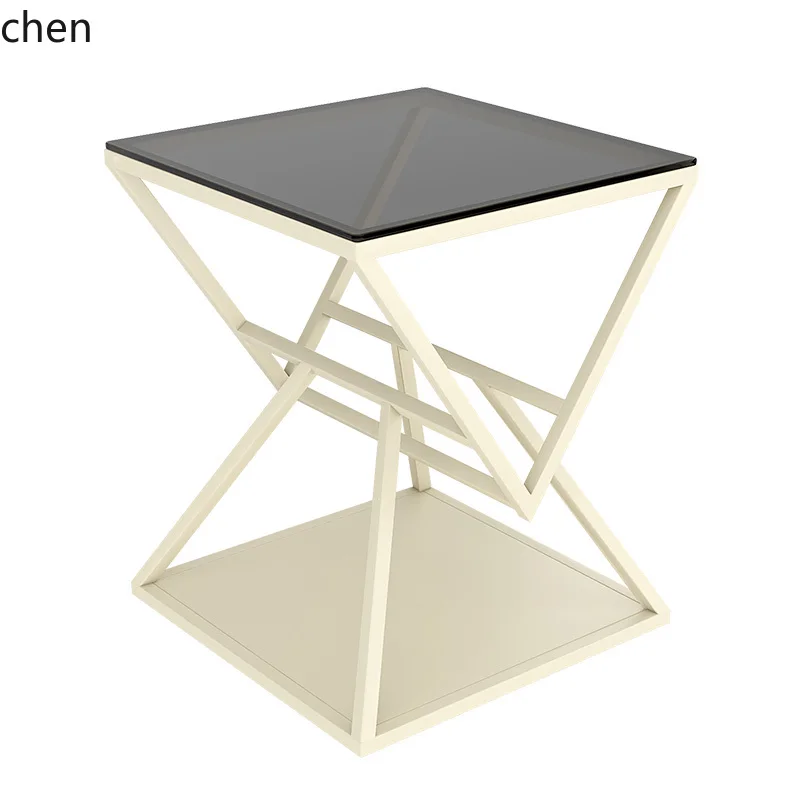 PYH Modern Simple Light Luxury Coffee Table Small Square Table Living Room Sofa Table Balcony Tea Bedroom