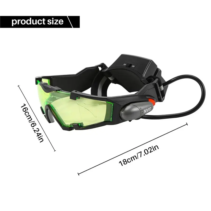 Compatible Night Vision Goggles Adjustable Kids LED Night Goggles for Racing Bicycling Hunting to Protect Eyes Children Gift