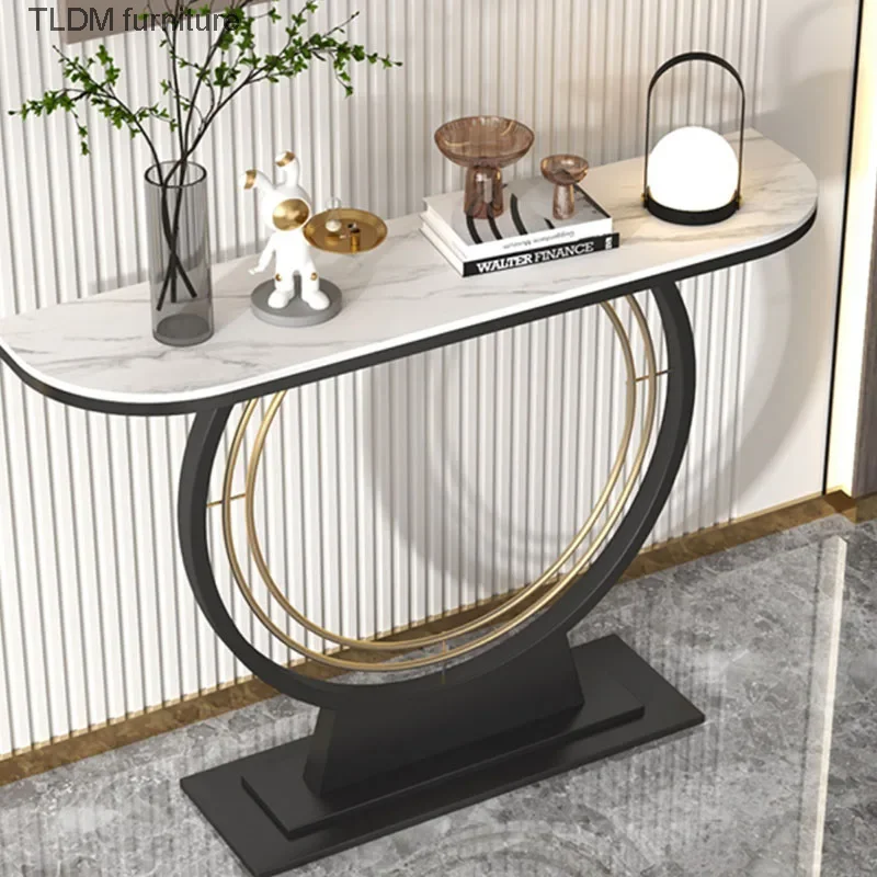 Ultra Narrow Modern Console Table Luxury Minimalist Console Table Home Reception Meuble Magasin Furniture Decoration