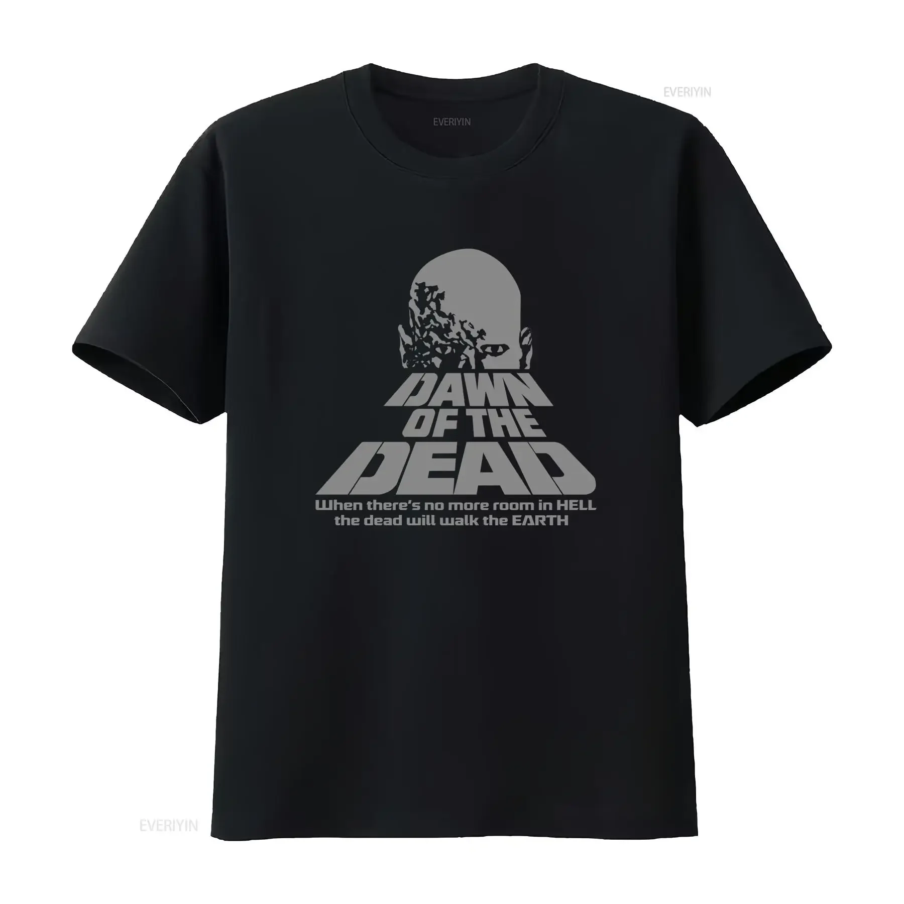 1980er Jahre Dawn Of The Dead Film George Romero Zombie T-Shirt „Wenn der Hölle kein Platz mehr ist, wird die Erde begehren“ Vintage Washed