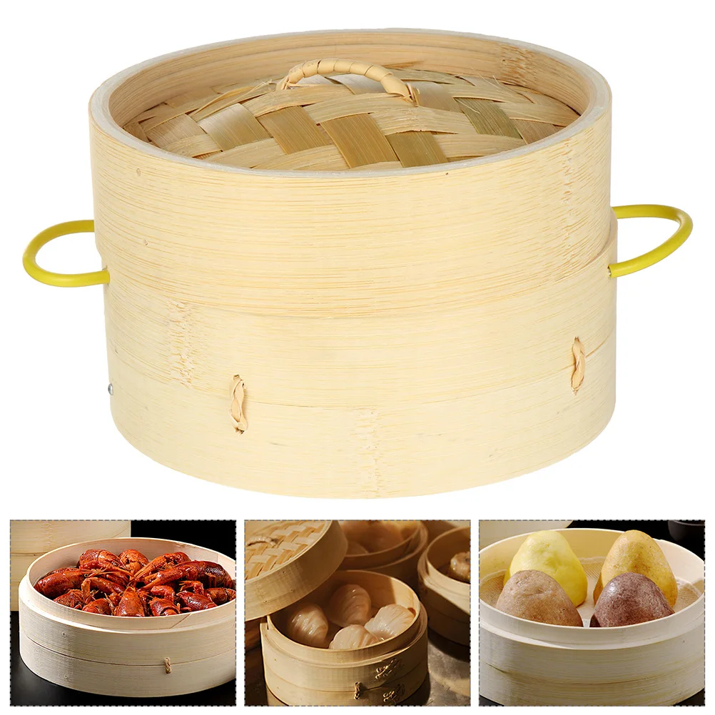 

Bamboo Steamer Kitchen Food Steamer Basket Multi-Functional High-Quality Cooking Tool Preserves Nutrients