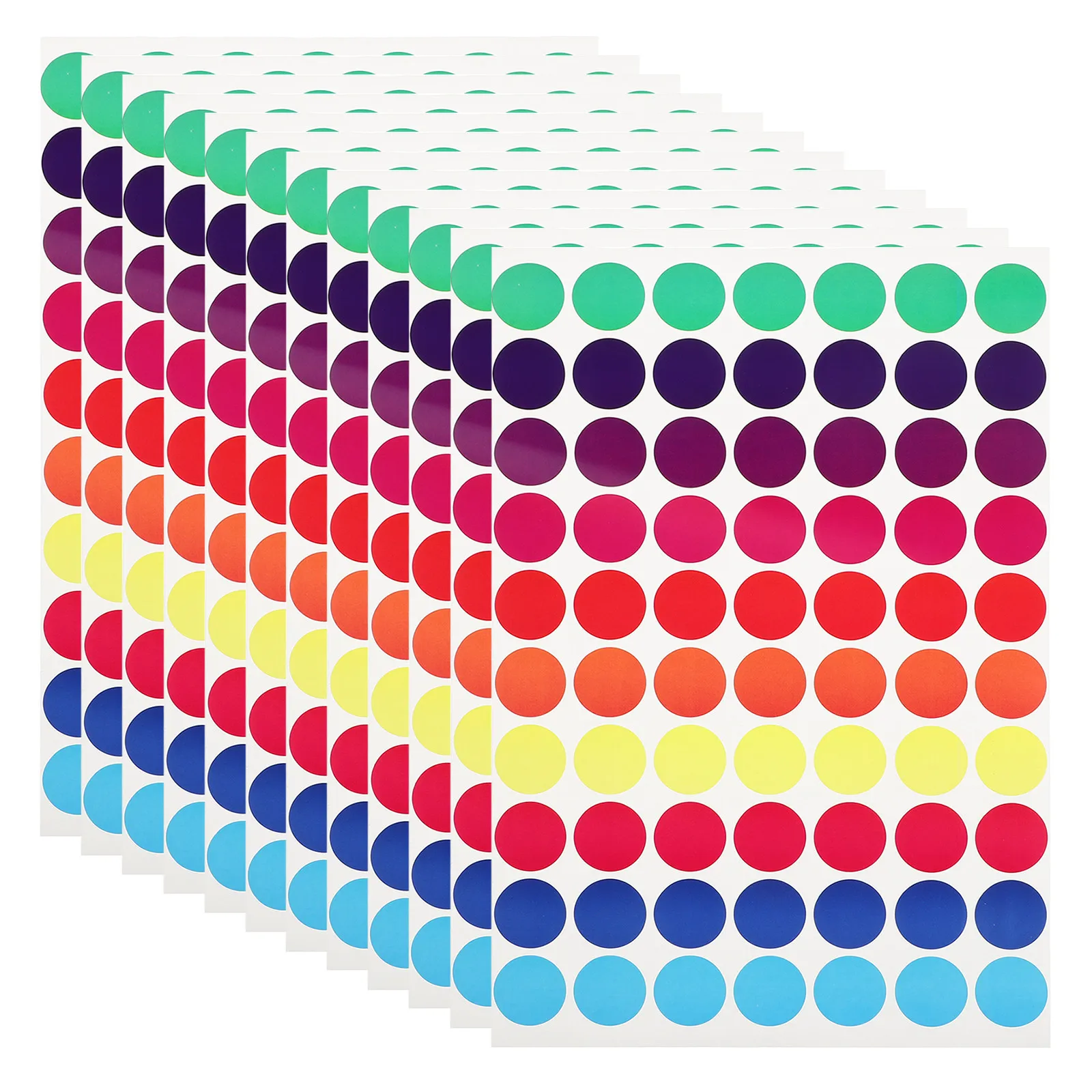 50Pcs Tiny Colored Dot Stickers Round Blank Writable Kraft Paper Labels for Spice Jars Envelopes Coding Organization Small