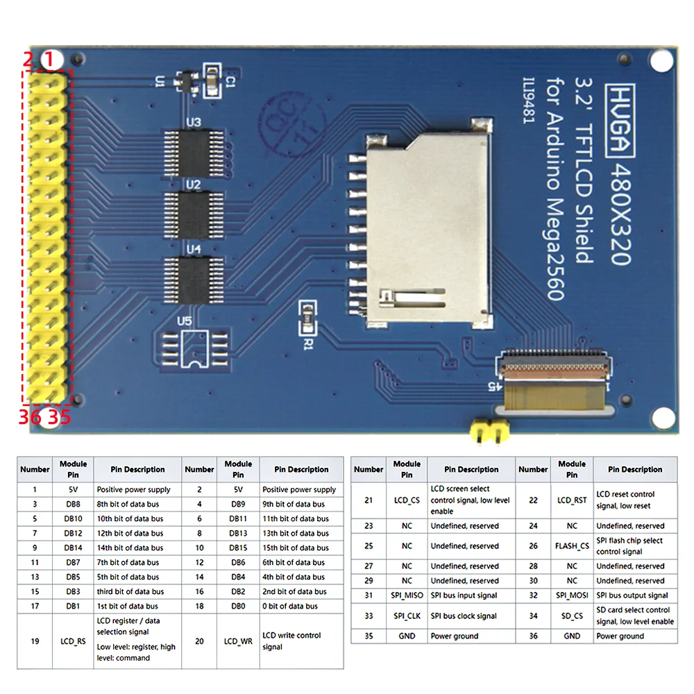 Imagem -04 - Módulo de Exibição Lcd para Arduino Tela Colorida Spi Tft Rgb 65k 2.2 2.4 2.8 3.2 Polegada Ili9225 Ili9341 320x240