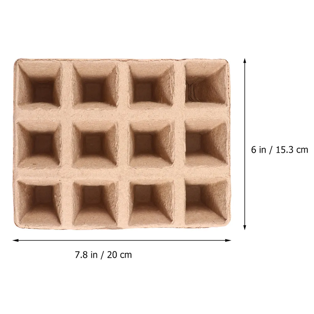 18Pcs Biodegradable Paper Nursery Tray Cups for Seedlings Plants Vegetables Organic Multi-Cell Pot Cultivation Kit