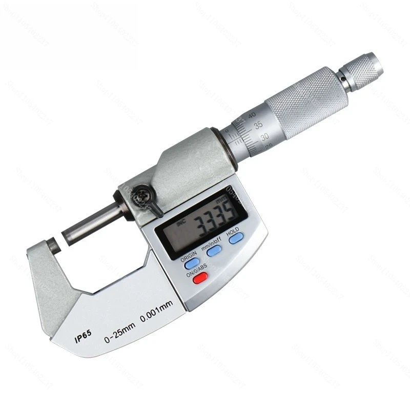 0-25Mm Micron Digital Outside Electronic Micrometer Gauge 0.001mm Digital Gauge Measuring Tools Waterproof Digital Display