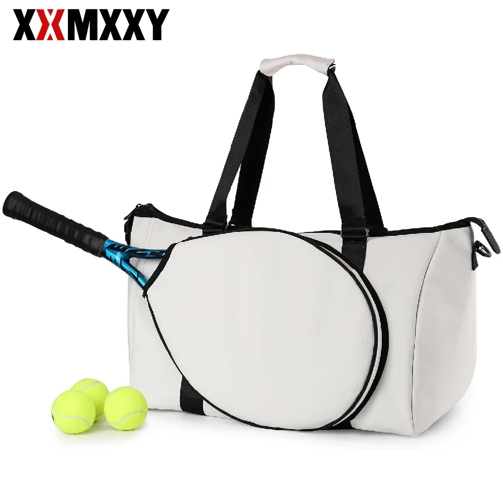 

1PCS Tennis Travel Bag for Women with Exterior Drawstring Racket Pocket and Separate Shoe Compartment,Wet Pocket & Laptop Pocket