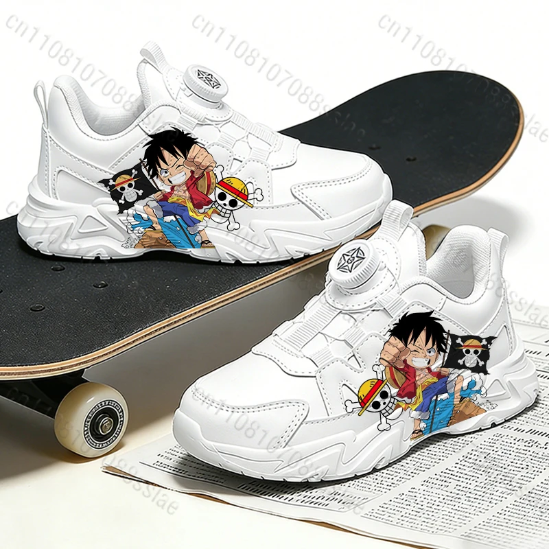 

Кроссовки ONE PIECE Luffy с крутым принтом для мальчиков, детей, подростков и студентов, удобные, износостойкие, нескользящие, модные, повседневные.