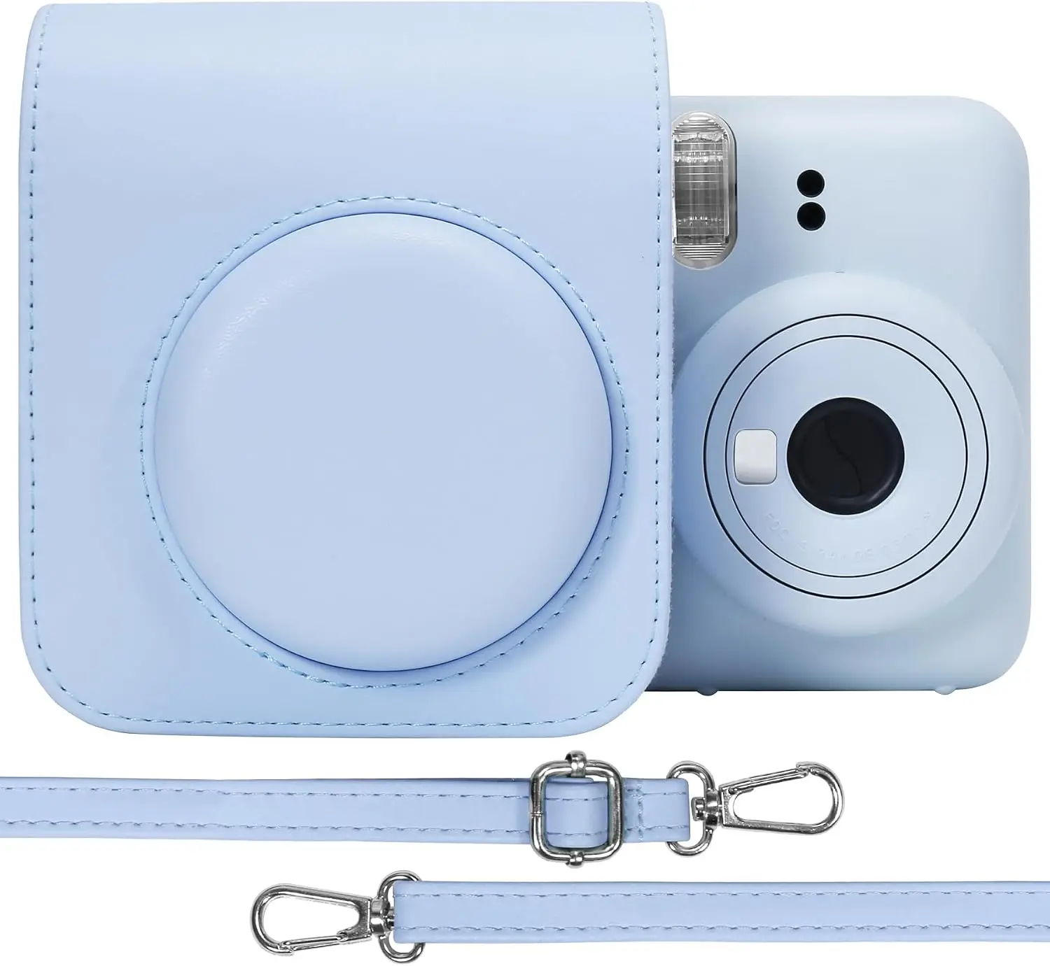 Aenllosi PU Leather Travel Protective Case for Fujifilm Instax Mini 13/12/11 Instant Film Camera, with Pocket and Adjustable