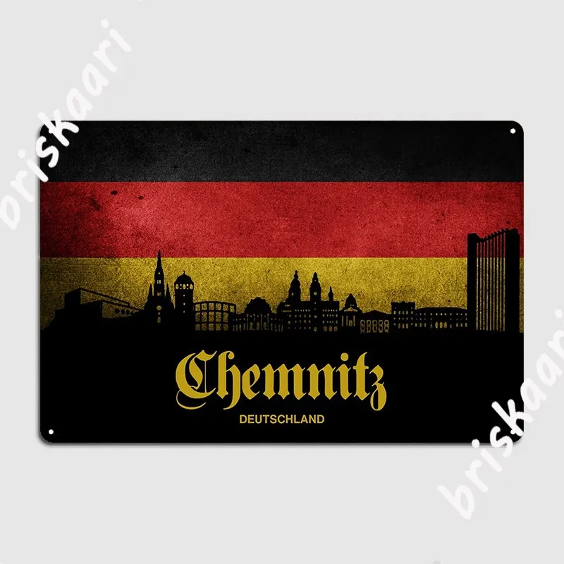 My City From Germany Chemnitz Saxony Metal Sign Wall Pub Plaques Mural Custom Tin Sign Poster