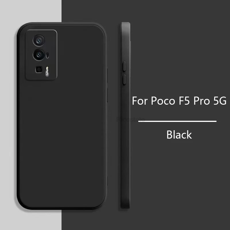 Flüssige Silikonhülle für Xiaomi POCO F5 Pro Cover Matte Case Poco F5 Pro 5G Soft Procect Cover Fundas – Detail 4