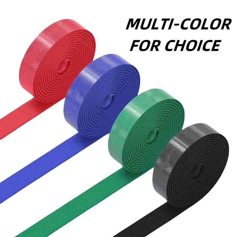 5m/roll Self Adhesive Tape Cable Ties Reusable Loop Bundle DIY Accessories Nylon Strap Organizer Clip Wire Holder Management