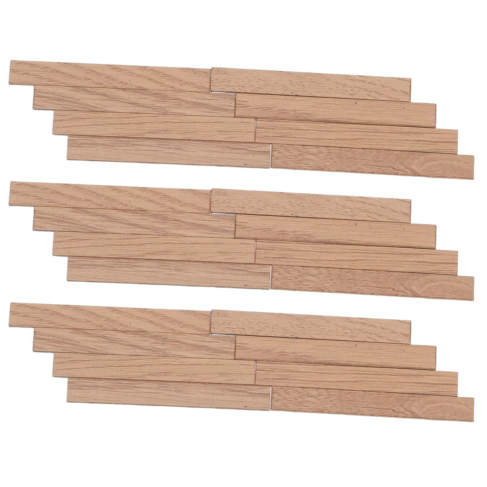40Pcs Miniature Dollhouse Flooring Sheets Peel and Stick Self Adhesive Faux Wood Grain Floor Tiles for DIY Mini House Decor