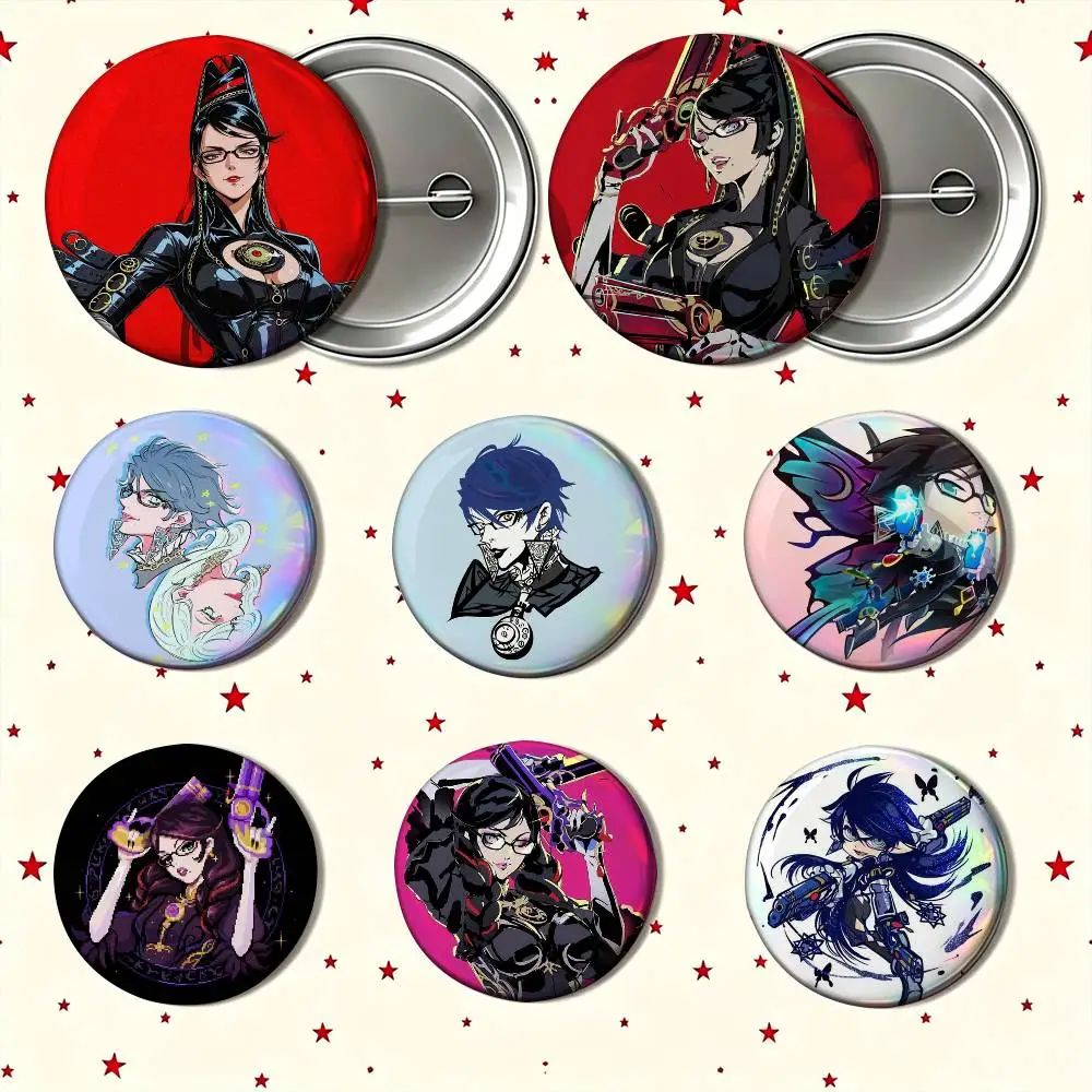 Game B-Bayonetta  Custom Enamel Pin Badges 25mm 32mm 44mm 58mm Backpack Hat Decor Toys Gifts