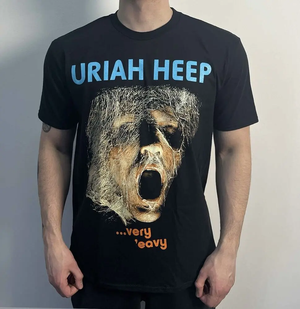 Uriah Heep - Very 'Eavy Black T-Shirt  High Quality 100%Cotton Short Sleeve