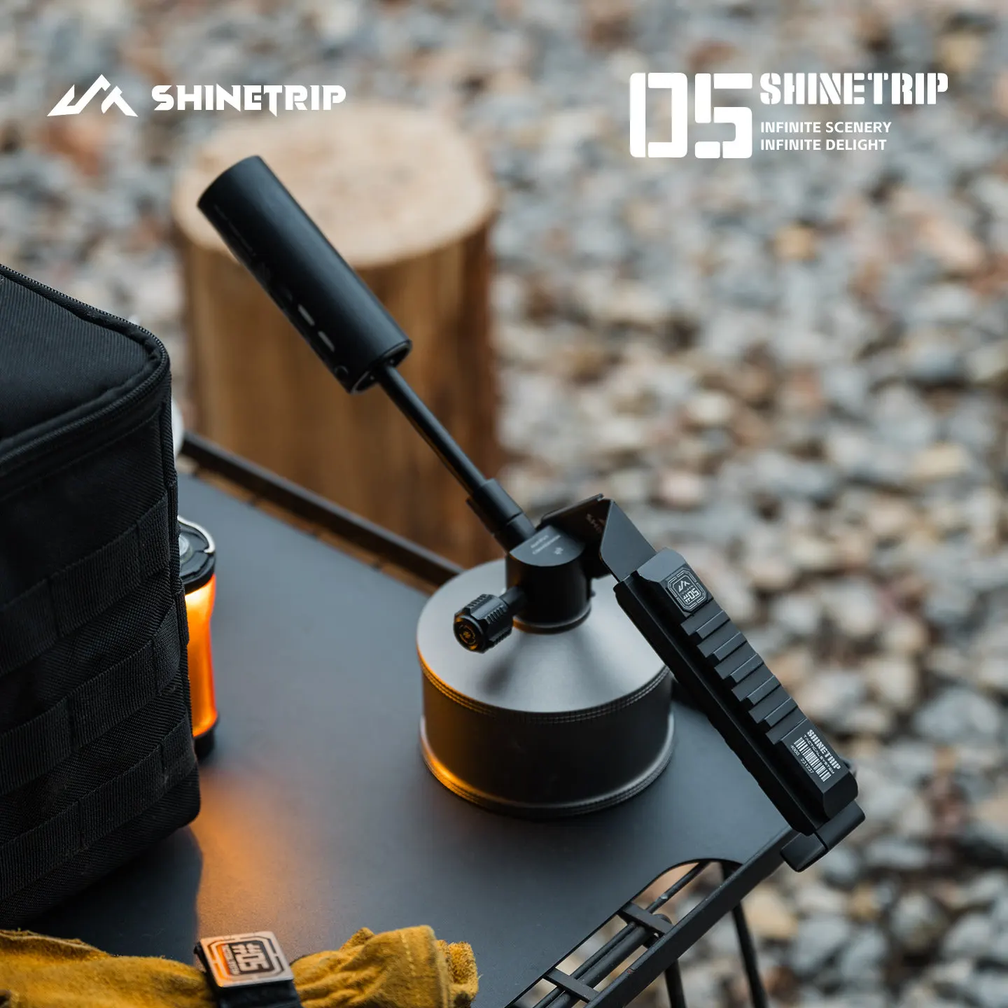 ShineTrip Portable Outdoor Camping Spitfire Gun Stainless Steel Detachable Igniter Butane Spray Gun BBQ Baking Gas Flame Gun