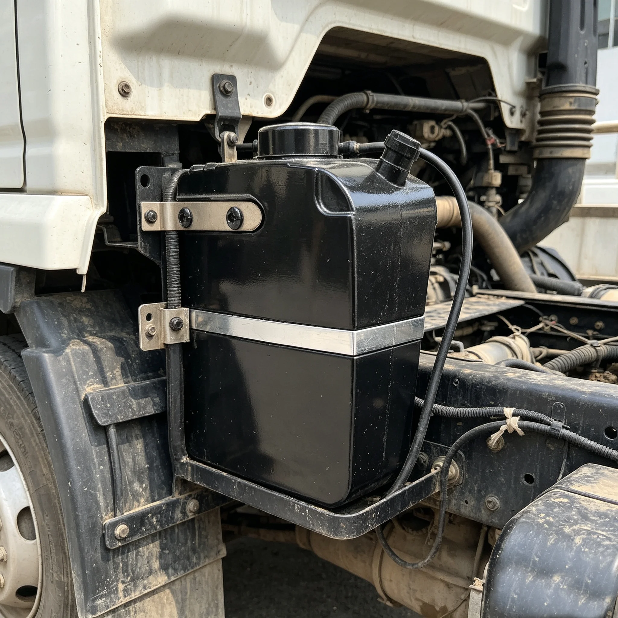RC 1/14 1pc Plastic Simulation Urea Tank for Tamiya Hydraulic Excavator Loader Dump Truck for BENZ MAN Trailer Tipper DIY Parts