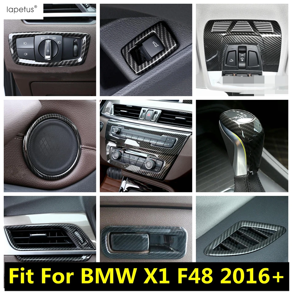 

Door Speaker / Gear Shift Head/ Handle Bowl / Reading Lamp Light Cover Trim For BMW X1 F48 2016 - 2021 Carbon Fiber Accessories