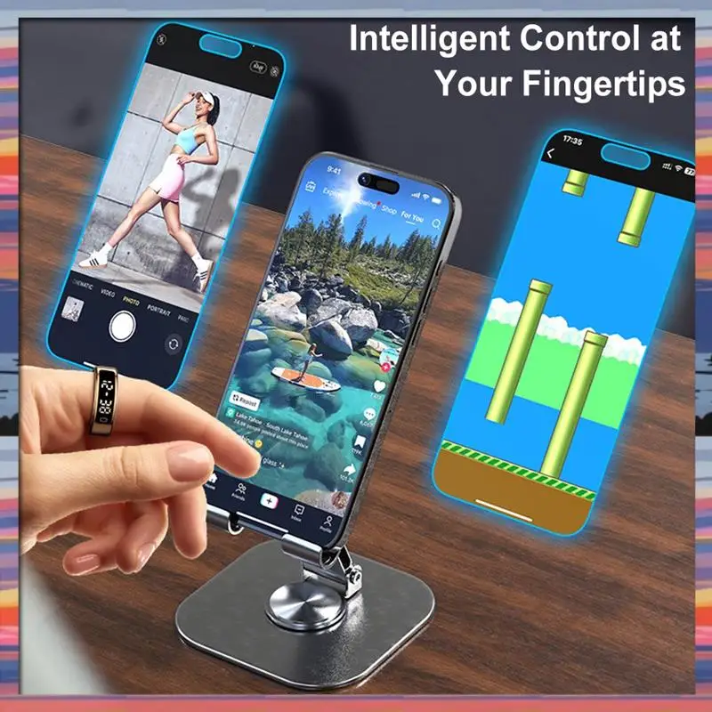 AC18 (Garantizzato) Smart Ring R11C Fitness Tracker Monitor sanitario con frequenza cardiaca Ossigeno nel sangue Monitoraggio del sonno Schermo di visualizzazione Stagno C