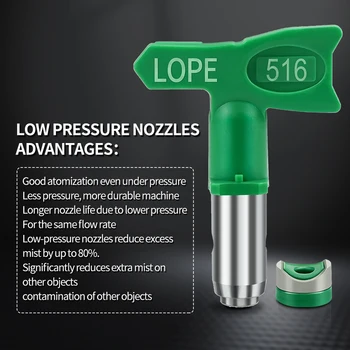 Airless Tip with 7/8 Nozzle Guard of 1-5 Series Nozzle For Airless Paint Spray Sprayer Fine Finish Low Pressure Nozzle