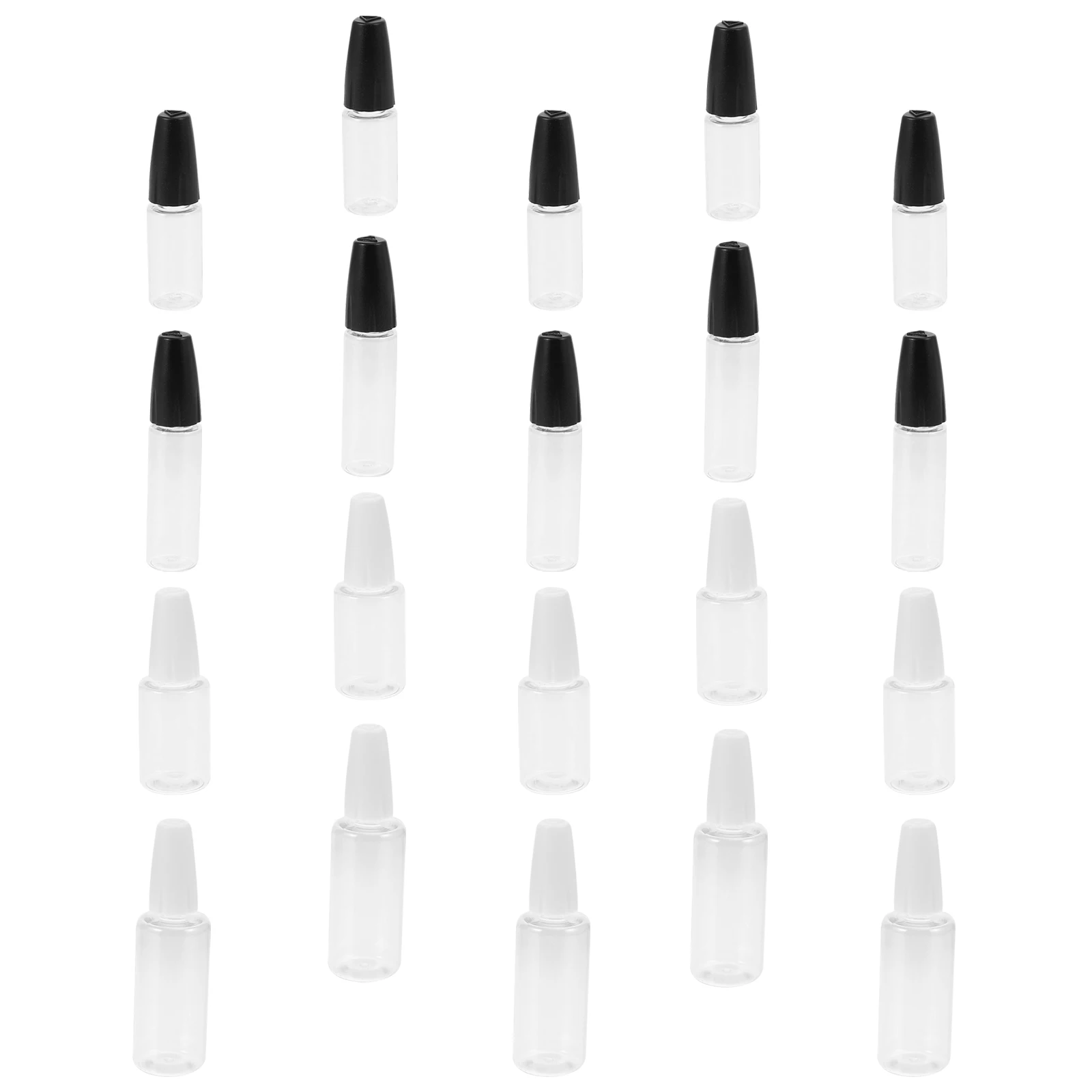 

20pcs Precision Oil Bottle Squeeze Liquid Plastic Bottles Reusable Tip Applicator Lightweight Needle Mouth for Crevice