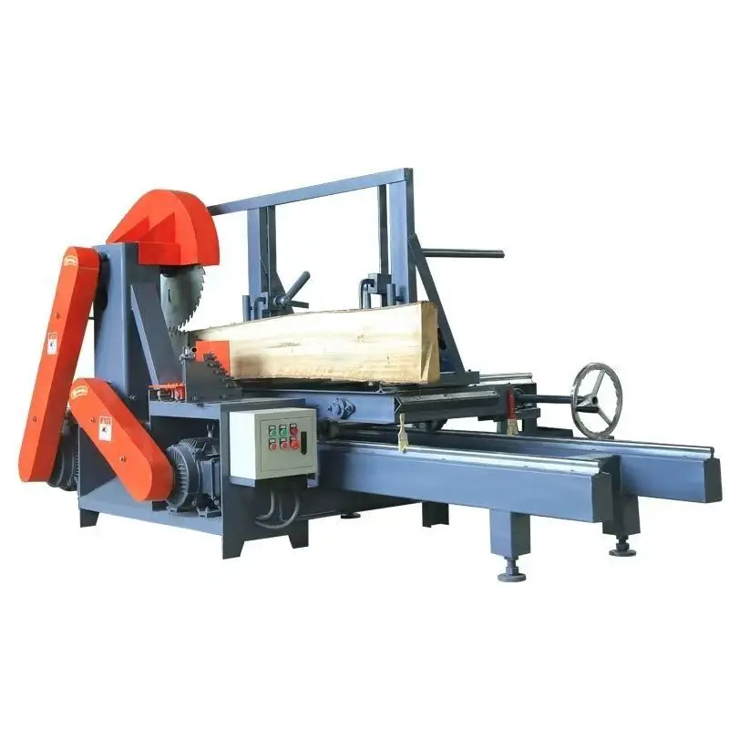 New type of round log push table saw automatic cutting machine woodworking mechanical saw blade log open board