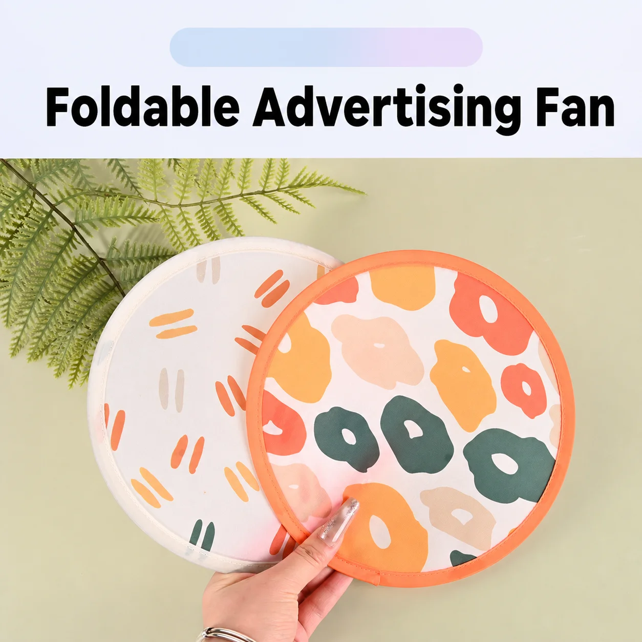 Portable Fabric Fan Decorative Lightweight Outdoor Fan Custom Logo Souvenir Fan Compact For Office Cooling Gift Giving Outdoor
